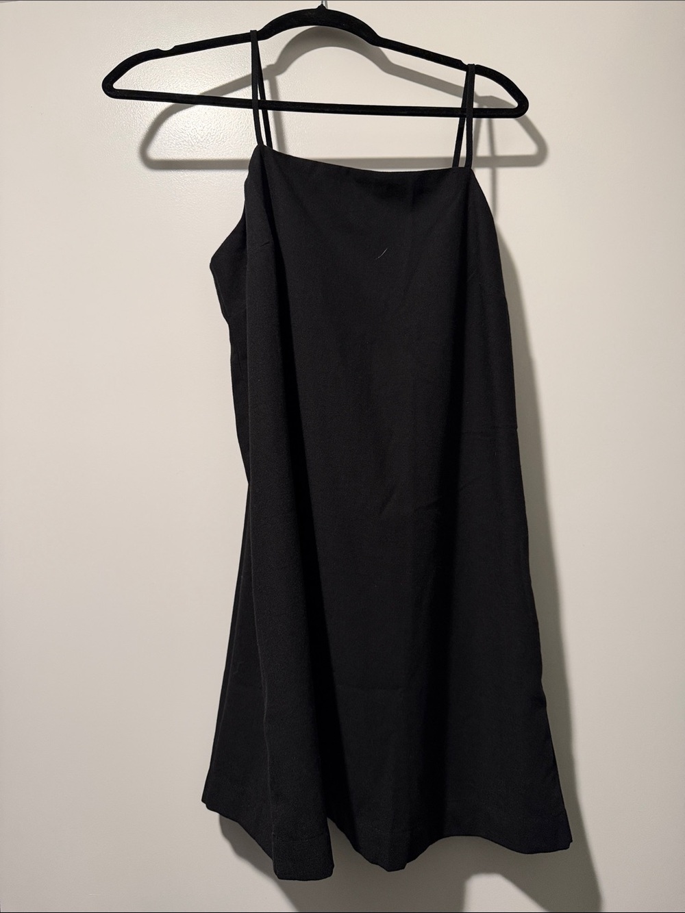 Old Navy Minimal Black Slip Dress with Spaghetti Straps